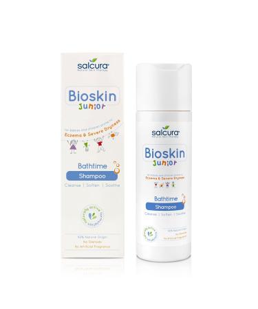 Salcura Natural Skin Therapy Bioskin Junior Shampoo Low-Foamy Kids Shampoo For Sensitive Skin Soothes & Nourishes The Driest Scalp 200ml