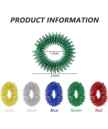 20-Piece Finger Massage Ring Set | Spiky Sensory Acupressure Rings for Stress Relief | International Shipping Available - Buy Online on GoSupps.com