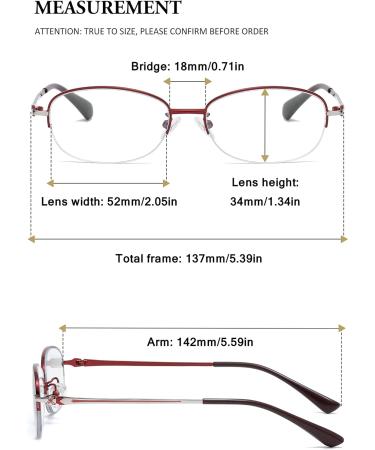 Vevesmundo Women s Blue Light Filter Reading Glasses - Metal Oval Anti Blue Light Glasses +1.0 to +4.0 Strength - Stylish Red 1.5x Lens - Buy Online on GoSupps.com