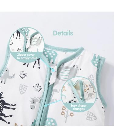 Mosebears Baby Winter Sleeping Bag 2.5 Tog 100% Cotton | Blue Zoo Design | 12-18 Months - Buy Online on GoSupps.com