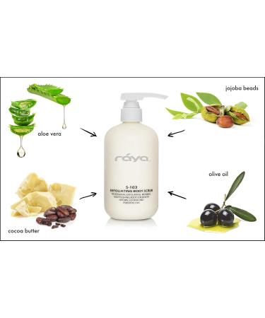 RAYA Exfoliating Body Scrub 16 oz | Natural Loofah & Essential Oils | Relieves Ingrown Hairs | Exfoliating & Polishing Body Care - Buy Online on GoSupps.com