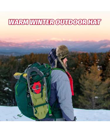 Wool Faux Fur Winter Trapper Hat | Blue Aviator Ski Trooper Hat with Ear Flaps | Men & Women | Small-Medium - Buy Online on GoSupps.com