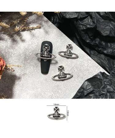 Y2K Saturn Nail Charms - 3D Rhinestone Gems for Nail Art & Jewelry - 40pcs - Buy Online on GoSupps.com