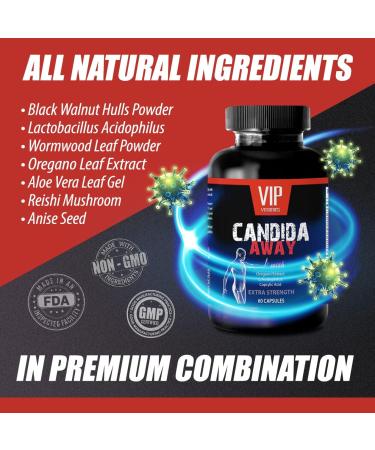 Organic Reishi Mushroom Powder - CANDIDA AWAY - Digestive Cleanse (2 bottles 120 capsules) - Anti Overgrowth Supplement - Oregano Leaf Extract - candida away extra strength - candida cleanse - candida - Buy Online on GoSupps.com