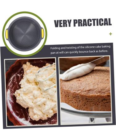 HOMSFOU 5pcs Silicone Cake Mold Square Silicone Mold molds for Chocolate Bread Mold molde para gelatina Round Baking Pans Cake pan Bakery Bread pan Baking pan Embedded Silica Gel Pudding Grey2x5pcs 29X5CMx5pcs - Buy Online on GoSupps.com