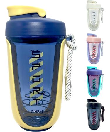 Qavi Protein Shaker Bottle - 590ml Yellow | Stainless Steel Mixing Ball | BPA-Free Tritan Material | Leakproof & Odourless - Buy Online on GoSupps.com