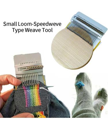 Loom Speedweve Type Weave Tool - 28 Hooks Wooden Mini Darning Machine for DIY Beginners - Buy Online on GoSupps.com