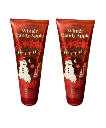 Bath and Body Works Gift Set of of 2 - 8 oz Body Cream - (Winter Candy Apple)  Full