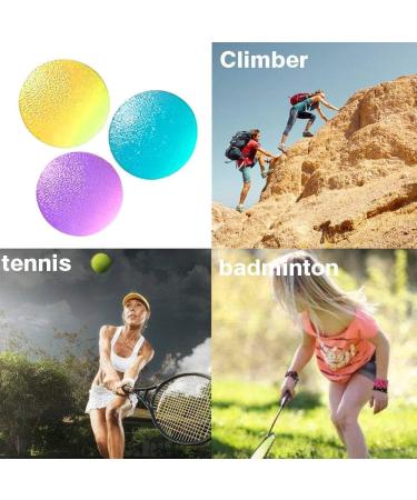 Voarge Hand Therapy Balls - 3 Set Silicone Finger & Wrist Strengthening - Stress Relief & Exercise for Arthrosis - Multi-Color Options - Buy Online on GoSupps.com