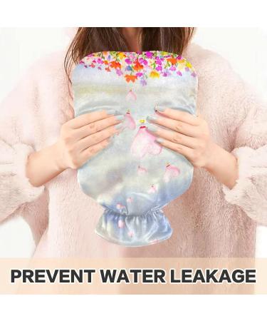 Naanle Floral Cat Hot Water Bottle - 2L Transparent Large for Pain Relief & Heat Therapy | International Shipping Available - Buy Online on GoSupps.com