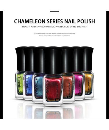 Chrome Nail Polish - 6ml Chameleon Nail Polish Holographic Glitter Nail Varnish Quick Dry Polish for Nail High Shine Finish Long Lasting Nail Paint No Need Cure Gel Nail Polish for Women DIY at Home N44 - Buy Online on GoSupps.com