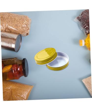 VINTORKY 12pcs Mason Jar Lids Canning Seal Lids Metal Lids Mason Jar Pour Spout Lids for Sealing Cover Covers Arts and Crafts for Kids Sealing Caps for Bottles Tinplate Spherical Child Hat 7x7x1.5cm Golden - Buy Online on GoSupps.com