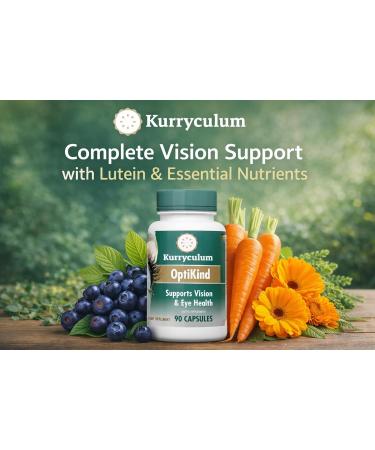 Kurryculum OptiKind Eye Health Supplement - Vision Support Vitamins with Lutein & Zeaxanthin - 90 Capsules - Buy Online on GoSupps.com