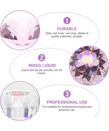 FRCOLOR 7 Pcs Nail Art Crystal Cup Crystal Dappen Dish Nail Powder Dish Nail Monomer Liquid Bowl Dappen Dish with Lid Dappen Dish for Nails Nail Cup Decorative Plate White Crystal Acrylic 5.5x5.5cmx7pcs Pinkx7pcs - Buy Online on GoSupps.com