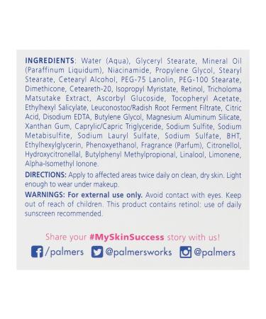 Palmer's Skin Success Anti-Dark Spot Fade Cream with Vitamin E and Niacinamide Helps Reduce Dark Spots and Age Spots Suitable for All Skin Types 2.7 Ounce (Pack of 2) - Buy Online on GoSupps.com