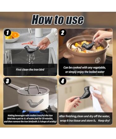 Iron Bird for Cooking- Fish to Naturally Add Iron to Food & Water Safe Effective Tool for Fight Deficiency - Buy Online on GoSupps.com