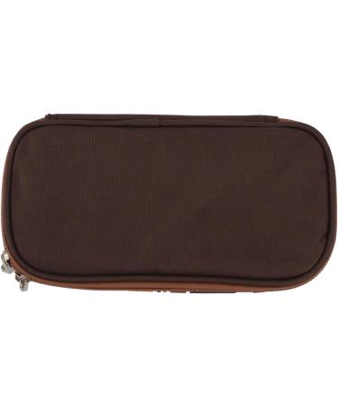 Insulin Cooler Travel Case Premium Canvas PU Insulated Diabetic Bag Thermometer Portable Medicine Cooling Bag (Coffee) - Buy Online on GoSupps.com