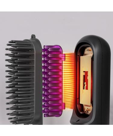 Brusheo Hair Pro: Cordless Hair Straightener Brush | Portable Electric Hot Comb for Dry Hair - Buy Now - Buy Online on GoSupps.com