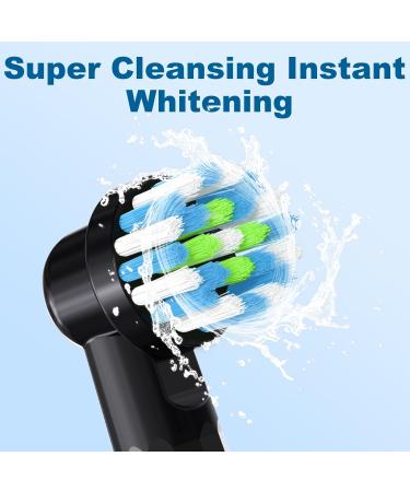 Replacement Toothbrush Heads for Braun Oral B Pro 1000/7000/9600/5000 & Genius X | 8 Pcs Accurate Cleaning Brush Heads (Black - Buy Online on GoSupps.com