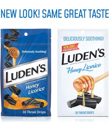 Luden's Honey Licorice Cough Throat Drops | Menthol Lozenge/Oral Anesthetic | 30-Count per pack | 2-Pack - Buy Online on GoSupps.com