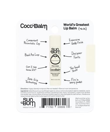 Sun Bum Cocobalm Pina Colada Lip Balm - Moisturizing Coconut Lip Care 0.15 Ounce | Buy Online Internationally - Buy Online on GoSupps.com