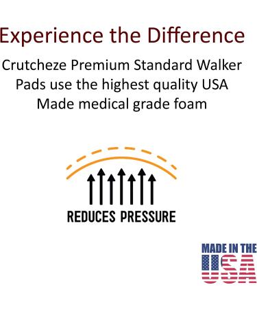 Crutcheze Walker Padded Hand Grip Covers - Made in USA | Moisture-Wicking & Washable | Orthopedic Accessories in Black - Buy Online on GoSupps.com