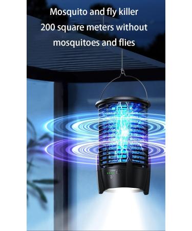 Bug Zapper Outdoor Waterproof Electric Mosquito Lamp Rechargeable Electric Mosquito Lamp Mosquito Killer Fly Trap Fly Catcher Mosquito Killer ABS Plastic Housing - Buy Online on GoSupps.com