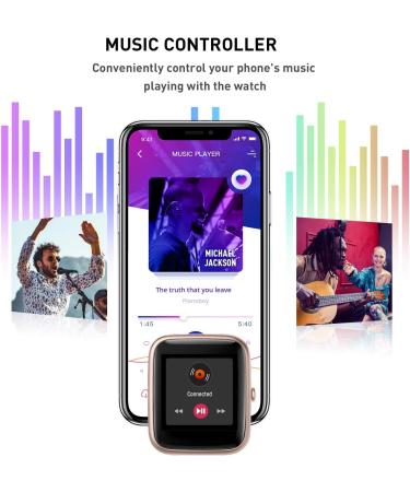 Fitpolo Smart Watch for Android and iPhone - IP68 Swimming Waterproof Fitness Tracker with Heart Rate Monitor for Women (Pink/Rose Gold) - Buy Online on GoSupps.com