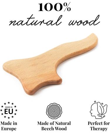 Tuuli Anti Cellulite Massage Set - Wooden Massager Roller & Gua Sha Tool for Effective Maderotherapy | International Shipping Available - Buy Online on GoSupps.com