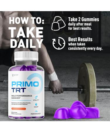 (3 Pack) Primo TRT Gummies for Men Official Primo TRT Male Performance Gummys with Maximum Strength Ingredients Advanced PrimoTRT Male Health Support Supplement with Premium Vitamins (180 Gummies) - Buy Online on GoSupps.com