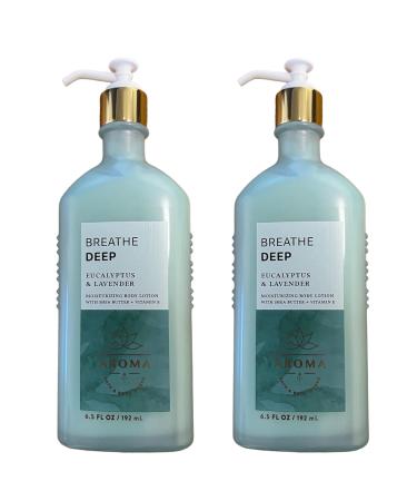 Bath and Body Works Breathe Deep Eucalyptus Lavender Aromatherapy Gift Set of 2-6.5 Ounce Moisturizing Body Lotion with Shea Butter and Vitamin E - Buy Online on GoSupps.com