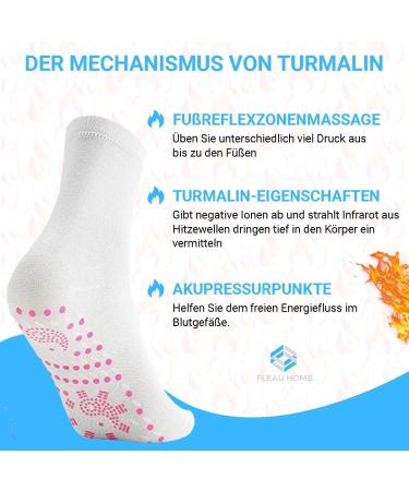 Fleau Heated Socks - Self Heating Non-Slip Massage Ski Socks - One Size White - Perfect Winter Gift - Buy Online on GoSupps.com