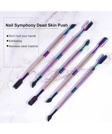 Nail Art for Women Cuticle Pusher Double Head Remove Dead Skin Stainless Steel Nail Polish Remover Tool for Manicure Nail Polish Removal for Manicure - Buy Online on GoSupps.com