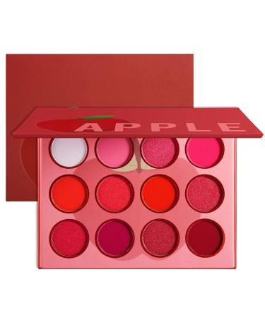 JOYTILLGU Beauty Palette 20pcs/lot Red Eyeshadow Palette Red Cosmetics Cute Blush Shadow Eyeshadow Custom With Logo Eyeshadow Palette(Red)