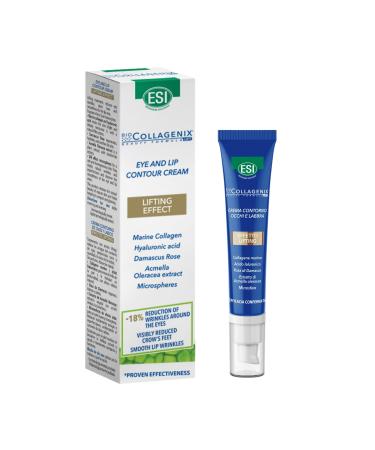 ESI Biocollagenix Eye and Lip Cream with Marine Collagen Hyaluronic Acid and Pink Smooths and Plumps Skin with Lift Effect Dermatologically Tested 15 ml