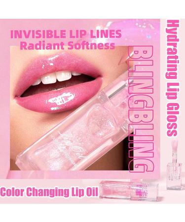Magic Color Changing Lip Oil - Hydrating Gloss Long Lasting Pink Warm Tone Transformation - Buy Online on GoSupps.com