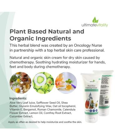 UltimateVitality Hand Foot Cream for Oncology Patients - Intensive Natural Moisturizing Cream for Chemo Treatment - 6 oz - Buy Online on GoSupps.com