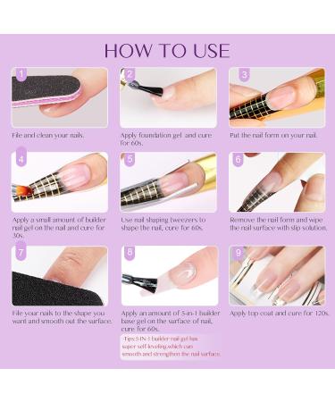 Buy Saviland All-in-One Assembly Gel for Nail Extensions | 60g Clear Builder & 15ml 5-in-1 Base | Strong Nail Art & Repair Gel - International Shipping - Buy Online on GoSupps.com