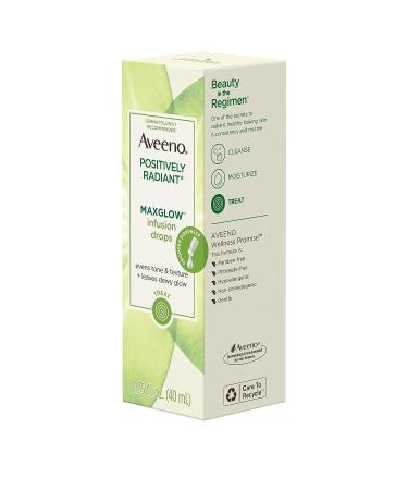 Aveeno Positively Radiant MaxGlow Infusion Drops - Soy & Kiwi Complex Serum 1.35 fl. oz - Buy Online on GoSupps.com