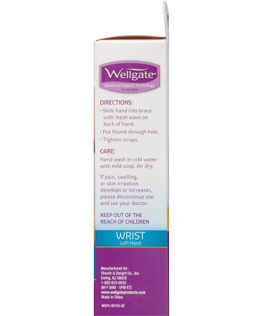 Women's Wellgate PerfectFit Left Wrist Brace for Support - Buy Online on GoSupps.com