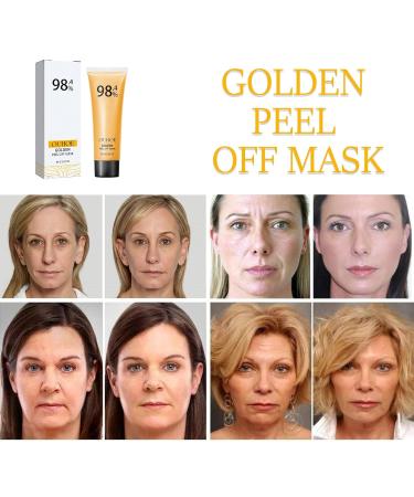 Gold Peel Off Mask - 98.4% Gold Foil Anti-Wrinkle Facial Mask for Moisturizing Blackhead Removal & Pore Cleanser (1pc) - International Shipping Available - Buy Online on GoSupps.com