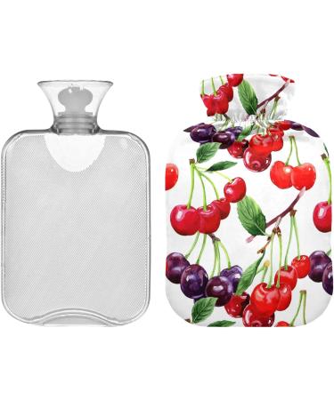 Buy Naanle 2L Red & Blue Cherry Hot Water Bottle with Cover - Pain Relief & Therapy for Bed Hands & Feet - Buy Online on GoSupps.com