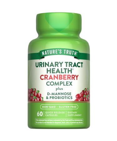 Nature's Truth Cranberry Pills | 60 Capsules | Plus D-Mannose & Probiotics | Supports Urinary Tract Health | Non-GMO & Gluten Free Supplement