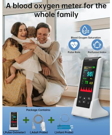 Pulsoximeter for Kids & Adults - Bluetooth Finger Oxygen Saturation Monitor with App | Accurate SpO2 & Heart Rate Measurement for Babies & Children - Buy Online on GoSupps.com