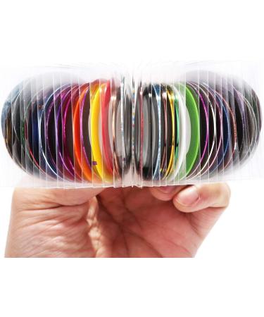 40 Pieces Striping Tape Line Nail Tape Roll for Art and 4 Pieces Tape Roller Dispensers Assorted Colors - Buy Online on GoSupps.com