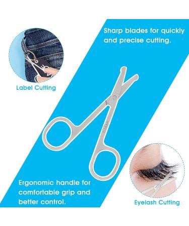 Hair Scissors 1 PC Nose Trimmer Eyebrow Grooming Mustache Beard Cut Brow Clippers Trimming Mini Tiny Tweezer Eye Curved Manicure Cutting Facial Lash Eyelash Women Men Beauty - Buy Online on GoSupps.com
