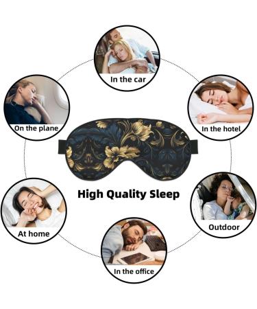 Damask Pattern Sleep Eye Mask | Soft Comfort Travel Eye Shade for Yoga & Shift Work - Buy Online on GoSupps.com