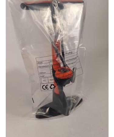 GOBKO Bike Floor Pump with Gauge - Presta and Schrader Valves, 170Psi High Pressure, Portable Air Pump for Road Bike, MTB, Sports Balls - Orange - Buy Online on GoSupps.com