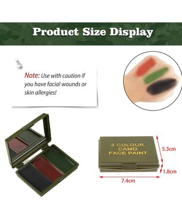  Rostblant 3-Piece Kit: Camouflage Face Stick Chameleon Cream Chameleon Camouflage Military Camouflage Makeup Pen Body Camouflage Black Brown Green - Buy Online on GoSupps.com