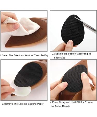 12Pcs Non-Slip Rubber Shoe Pads for High Heels - Self-Adhesive Shoe Grips Stickers - Sole Protector for Men & Women (Black) - Buy Online on GoSupps.com